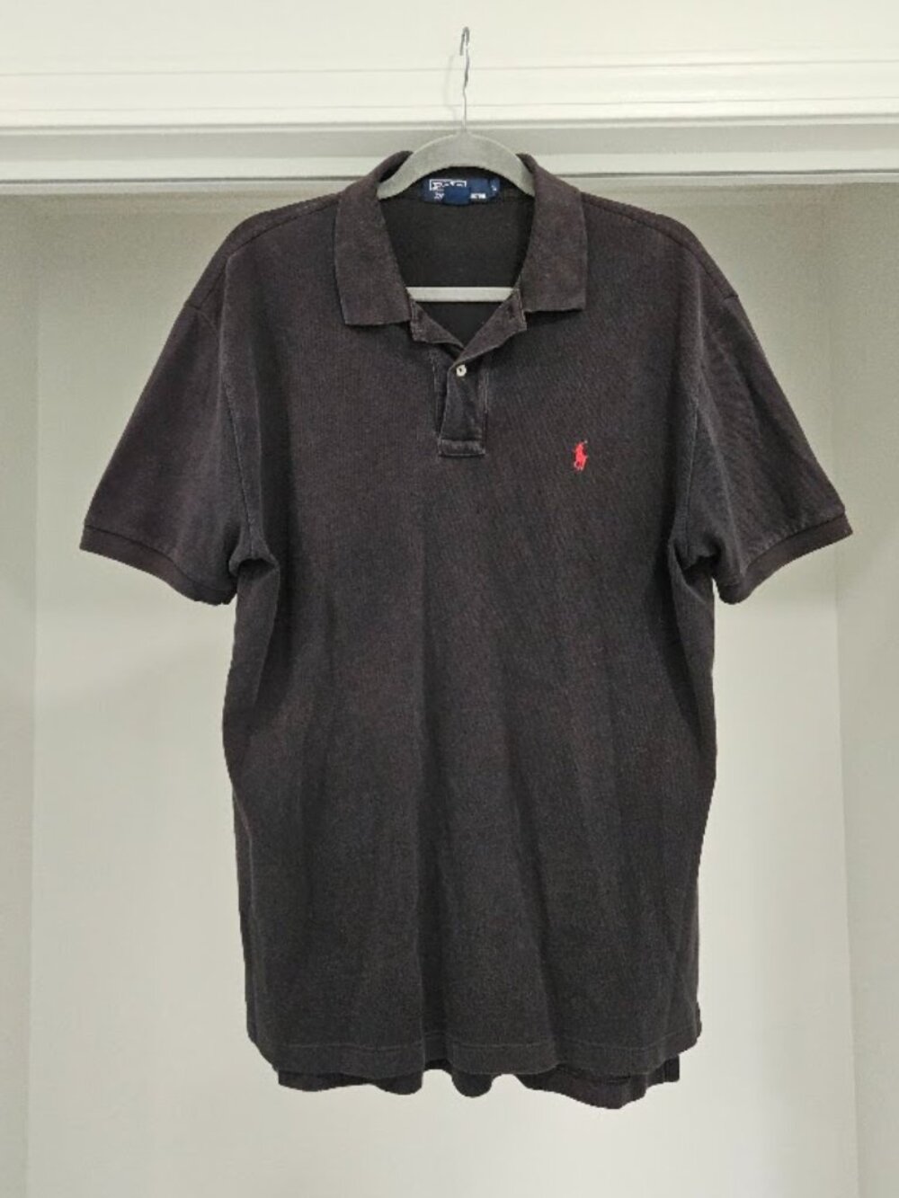 Polo Ralph Lauren large cotton black polo men's shirt top office workwear large